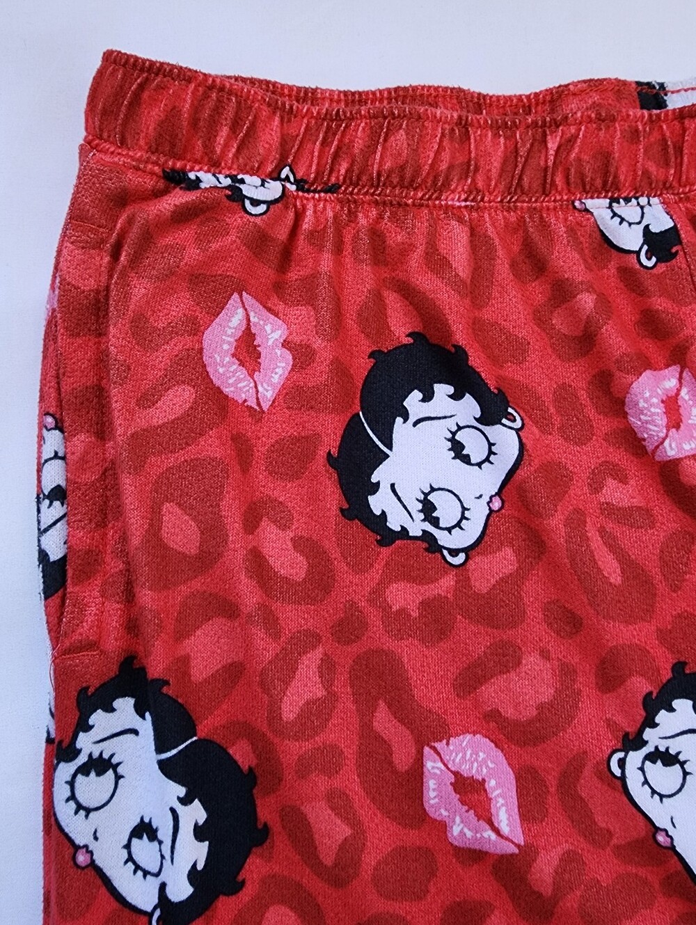 Betty Boop Pajama Pants Women's Large 12/14 Pink Lips Lounge Sleep Pants - Picture 4 of 7